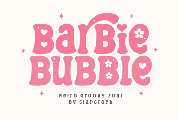 Barbie Bubble - Retro Groovy Font