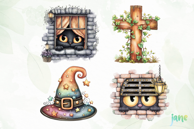 Cute Halloween Fall Sublimation Clipart