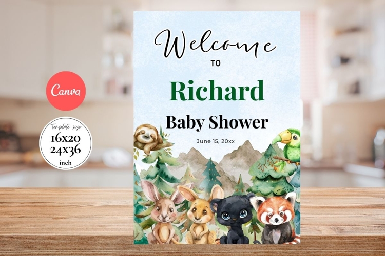 Baby Shower Welcome Sign Template 178