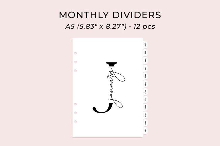 planner template dividers