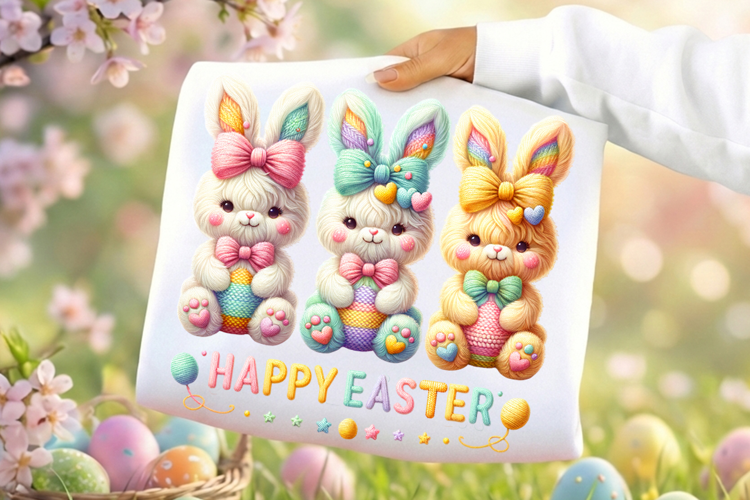 Crochet Easter Bunny Png Yarn Easter Png, Easter Trendy PNG