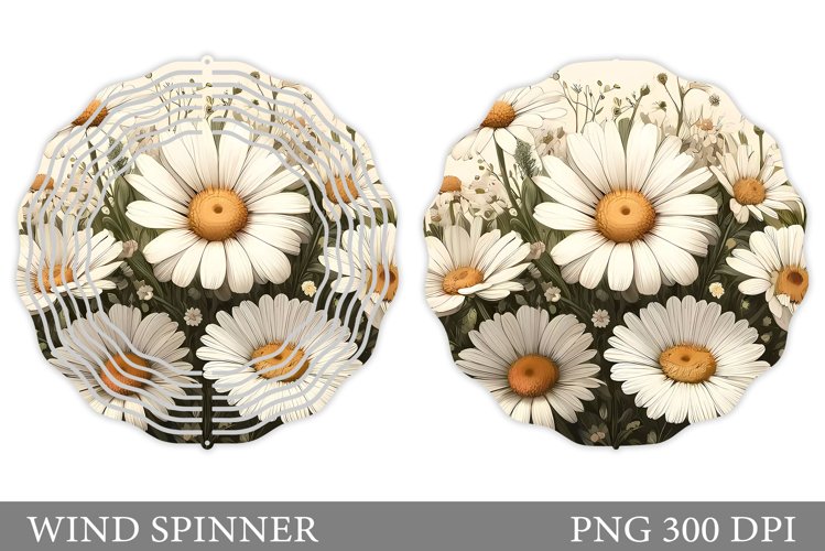 Flowers Wind Spinner Design. Daisy Flowers Wind Spinner