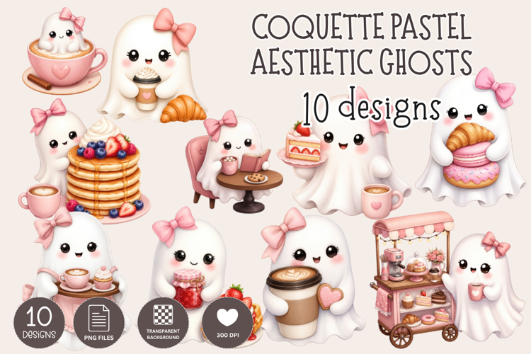 Pink Coquette Pastel Aesthetic Ghosts