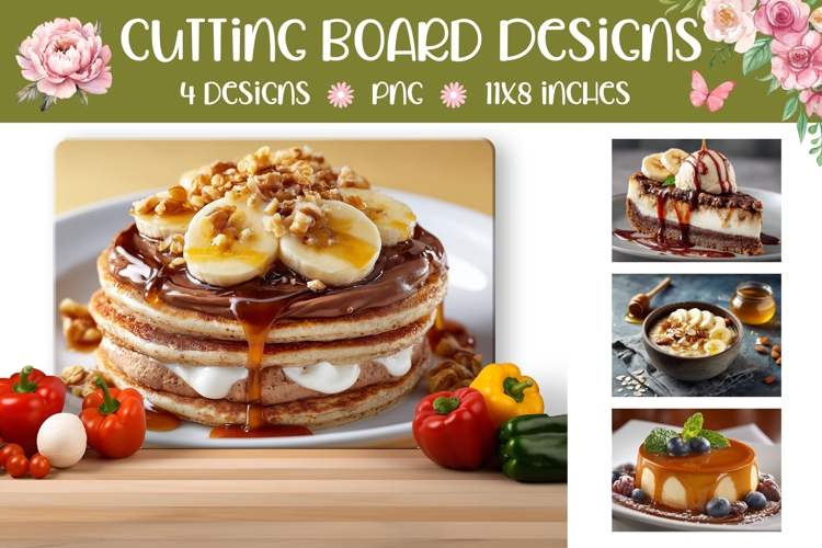 Pancackes Cutting Board, Pancackes PNG, Cake Sublimation