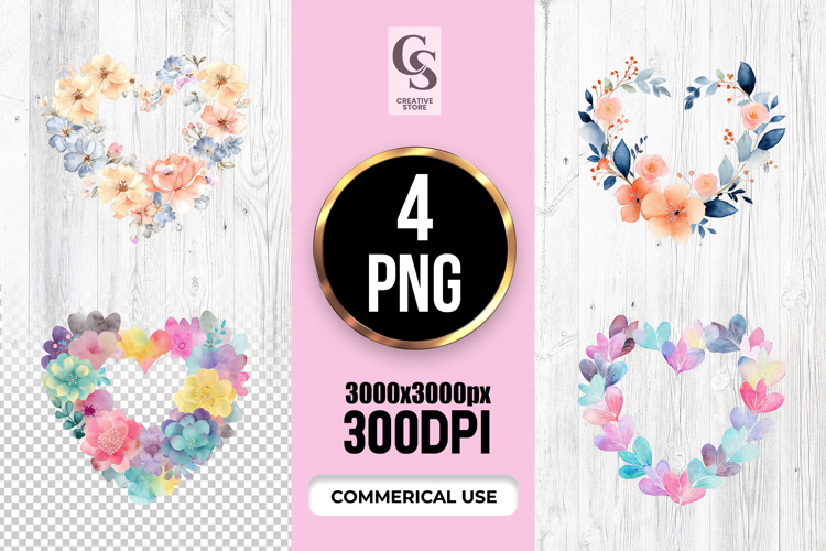 Floral Wreath Clipart Image 9