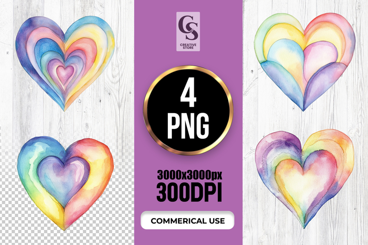 Watercolor Rainbow Clipart Image 20