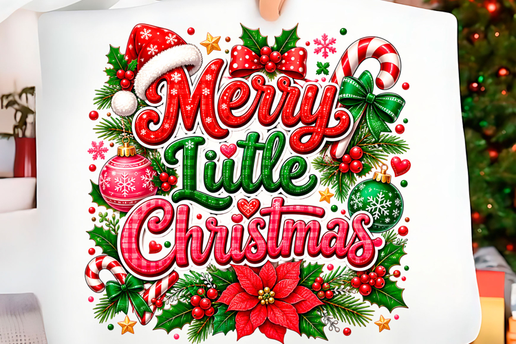 Merry Little Christmas PNG Design
