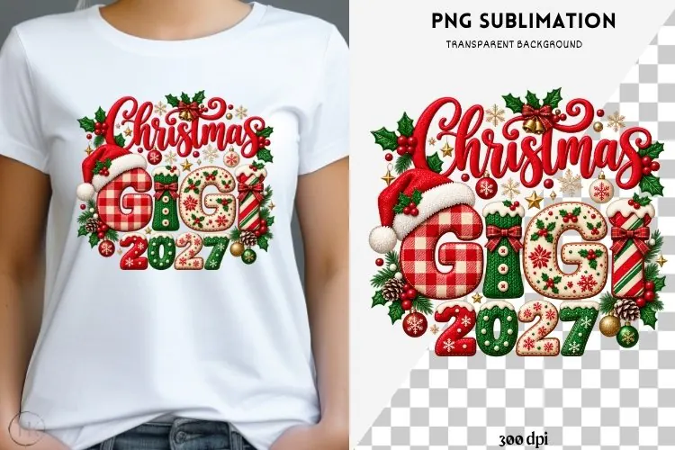 Family Christmas png design for T-shirts