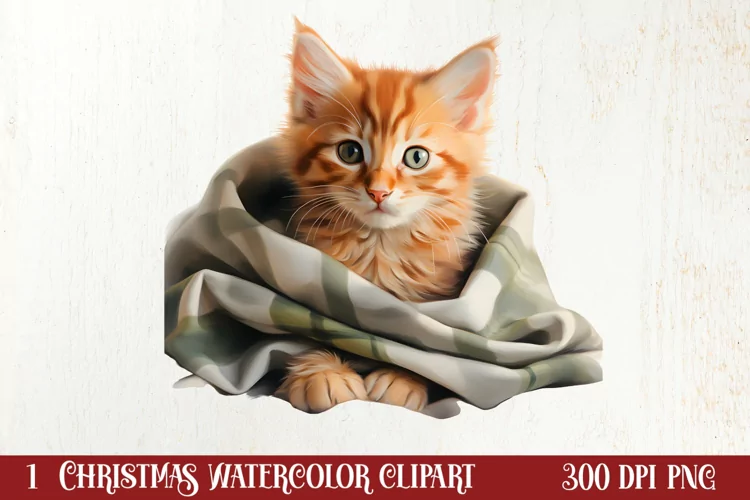 Pets Love Christmas Watercolor Clipart, Christmas PNG
