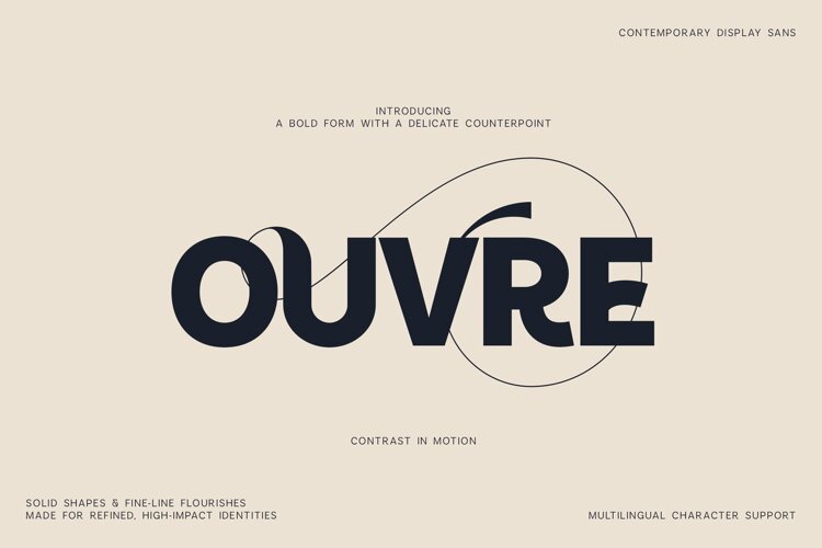 Ouvre Bold Contemporary Display Sans Font example image 1