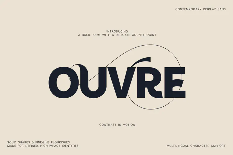 Ouvre Bold Contemporary Display Sans Font