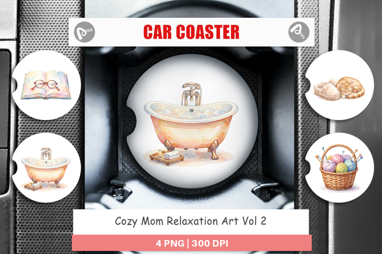 Cozy Mom Relaxation Car Coaster