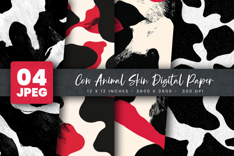 Cow Animal Skin Digital Paper