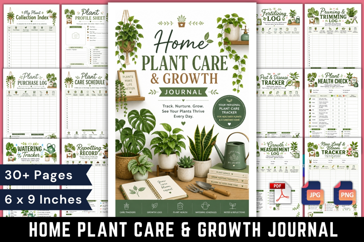 Home Plant Care & Growth Journal