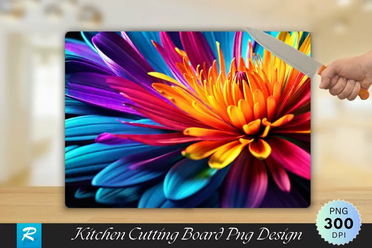 Color Splash Series Cutting Board sublimation Design