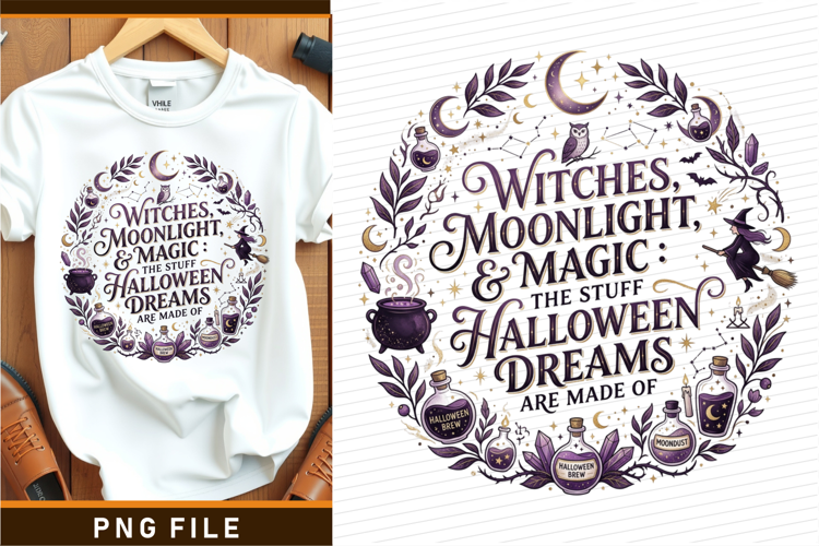 Witches moonlight and magic, Halloween dreams are made of