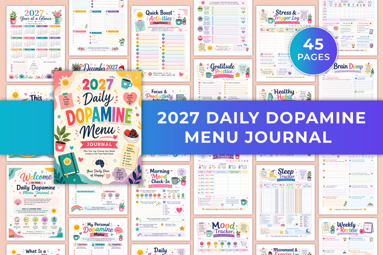 2027 Daily Dopamine Menu Journal Kdp interiors