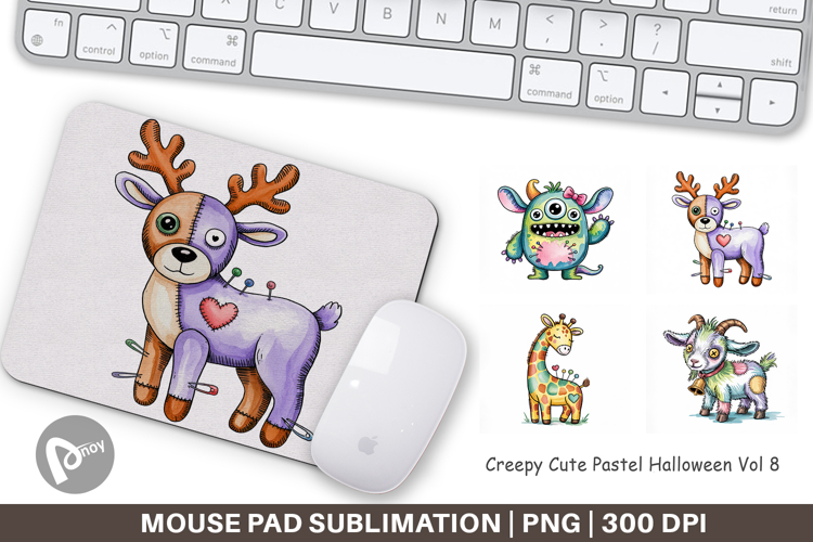 Mouse Pad Creepy Cute Pastel Halloween