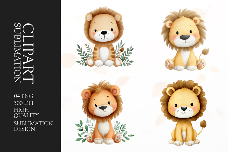Cute Lion Clipart Image 12