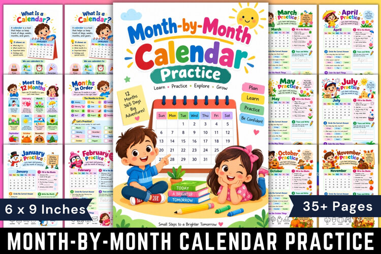 Month-by-Month Calendar Practice example image 1