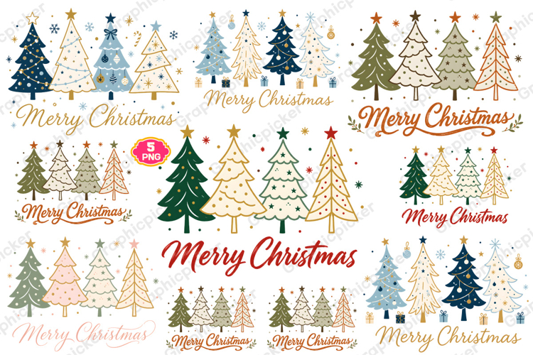 Merry Christmas PNG, Christmas Trees PNG, Christmas PNG