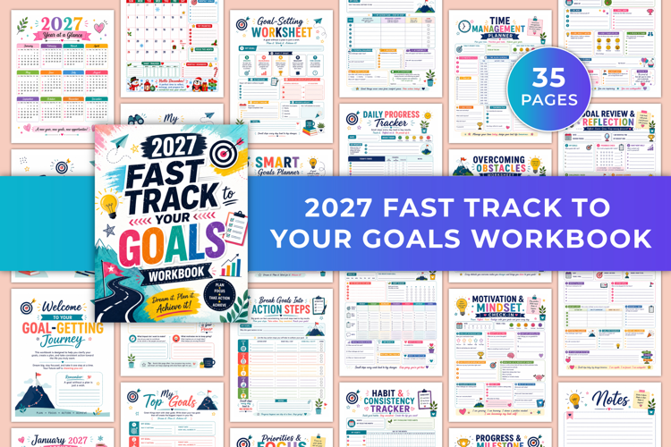 2027 Fast Track to Your Goals Workbook Kdp interiors