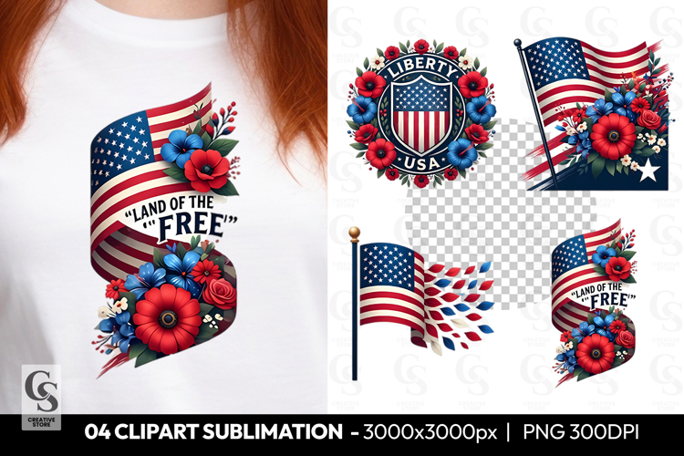 Patriotic Flag Clipart PNG