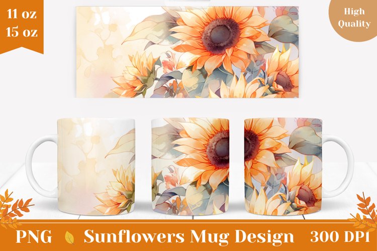 Watercolor Sunflower Clipart Image 6
