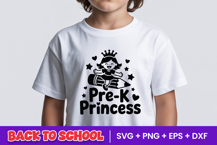 Cartoon Princess School Girl SVG PNG