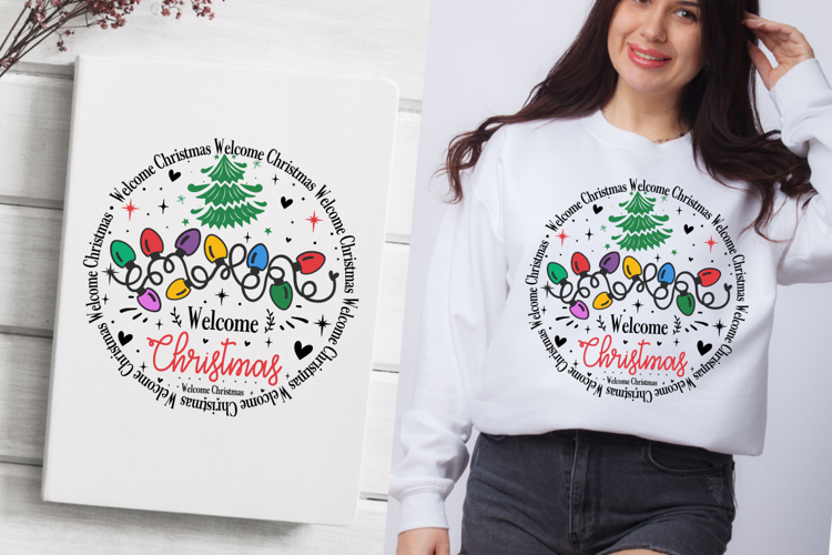 Welcome Christmas svg design