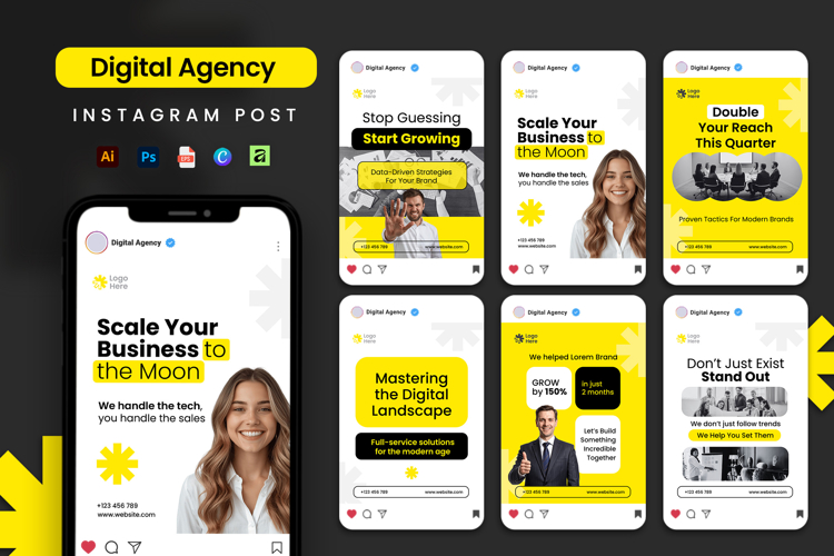 Clean Digital Agency - Social Media Post Set