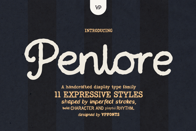 Penlore Organic Display Font Family
