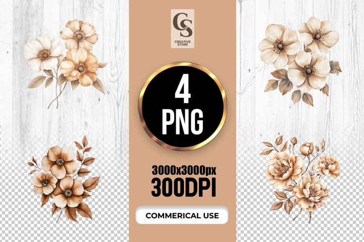 Boho Flower Clipart Image 4