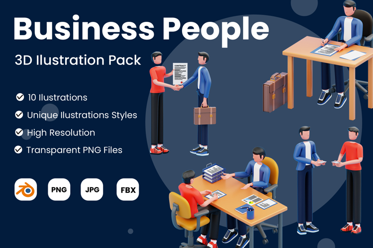 Business People 3D Illustration Pack