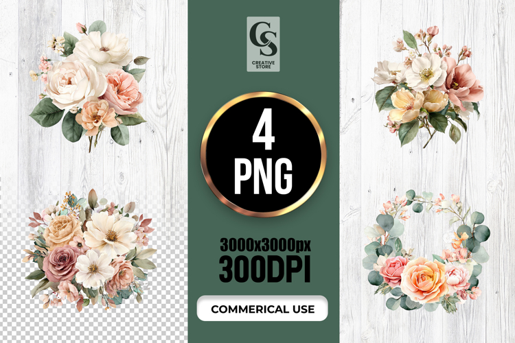 Watercolor Flower Clipart Image 9