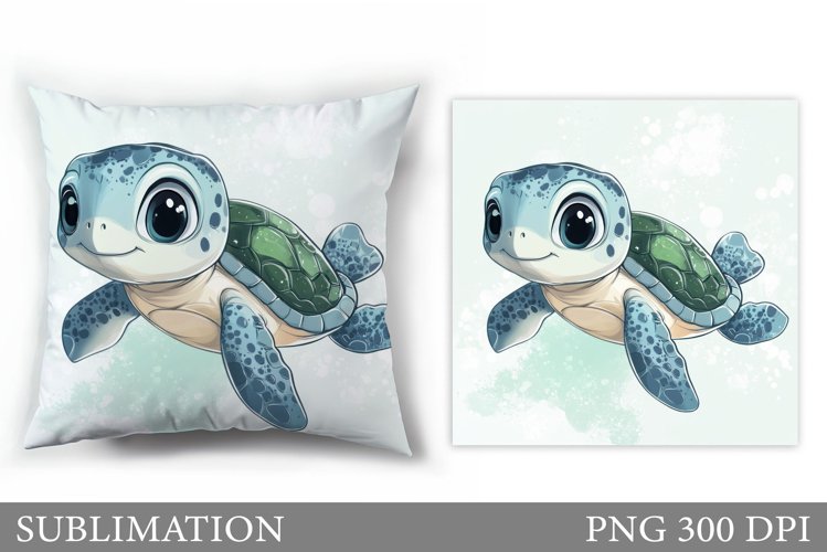 Cute Turtle Clipart Image 3