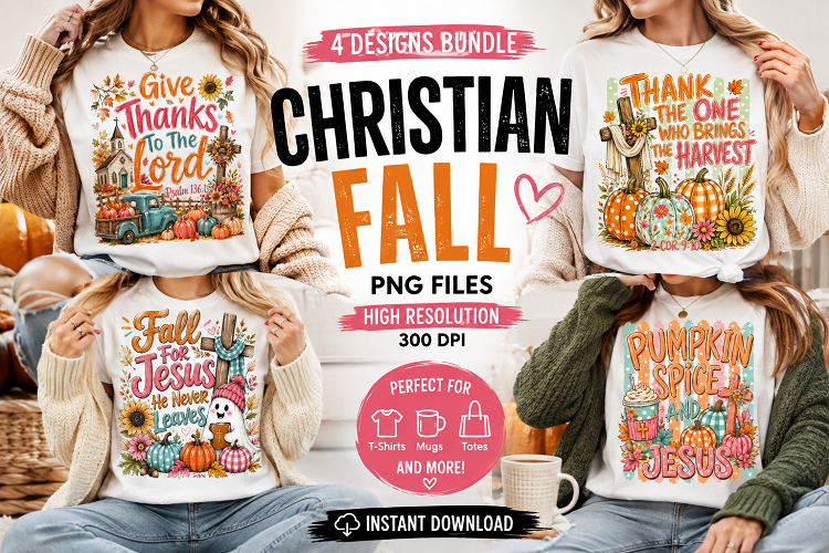 Christian Fall PNG, Thanksgiving Faith Sayings Sublimation