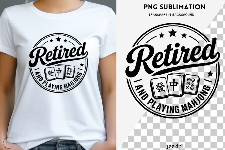 Mahjong quote png design for T-shirts