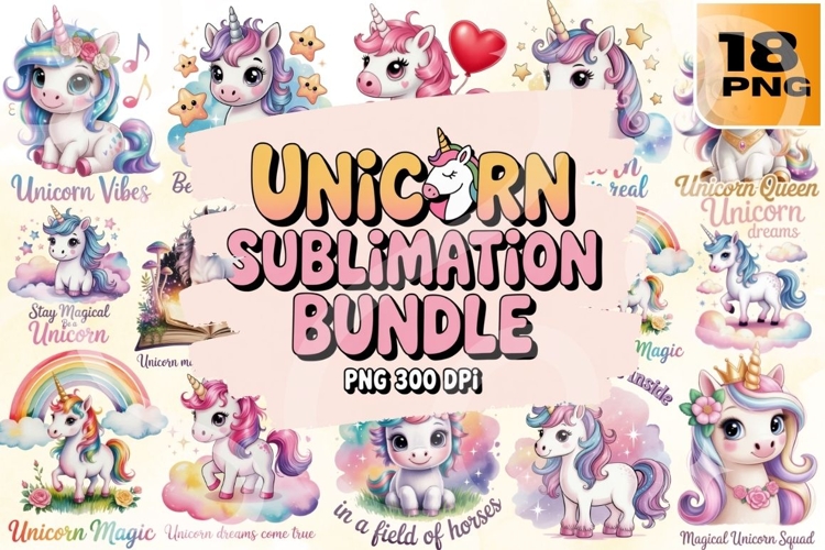 Unicorn Clipart PNG Image 3
