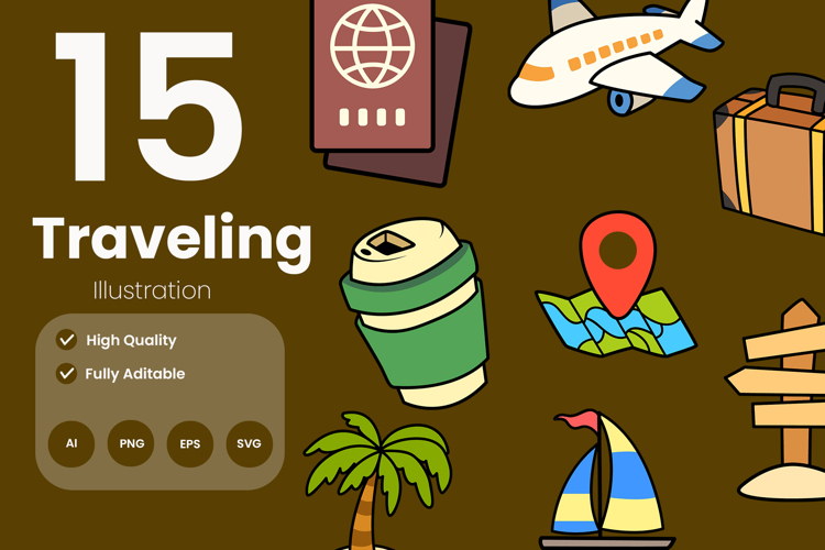 Traveling Illustration Pack