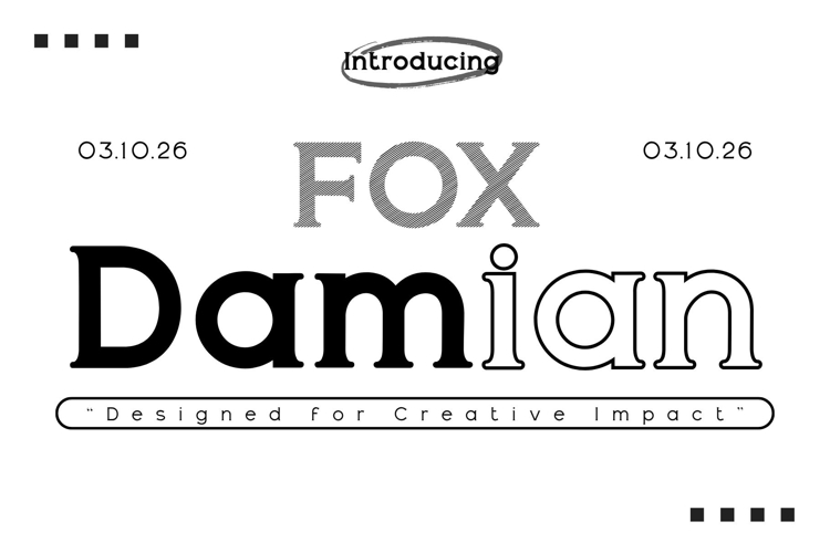 Fox Damian: 5 Font Styles