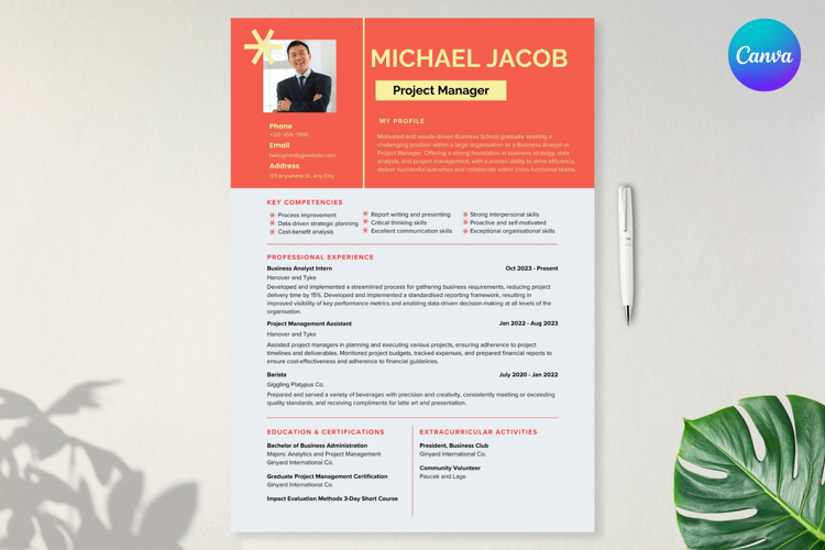32. Professional Simple Resume - Canva