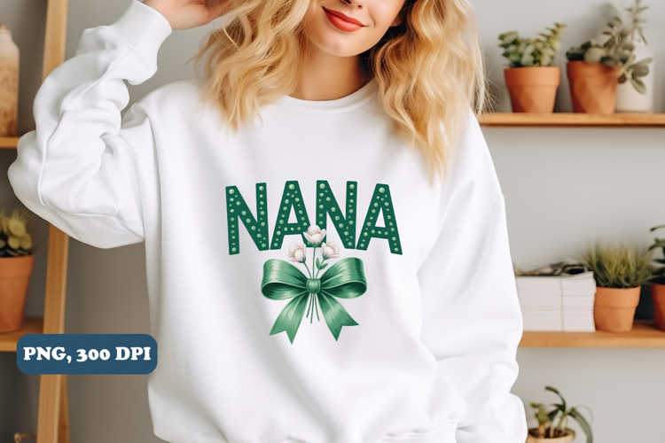 Floral Nana Png Coquette Grandma Design