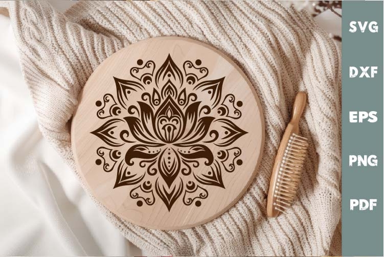 Mandala laser SVG PNG| Lotus Buddha ornament