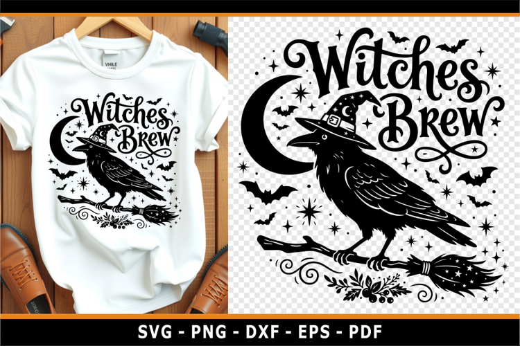 Witches brew SVG, Halloween SVG, Crow, Witch, Witchy SVG