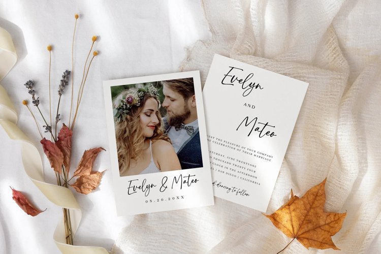 Calligraphy Wedding Invitation Template