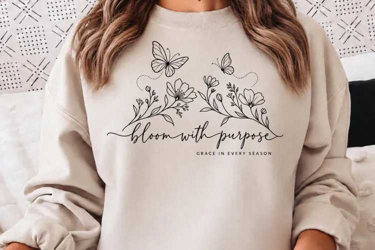 Rooted in Grace Floral Christian PNG, Faith Hope Bloom Chris
