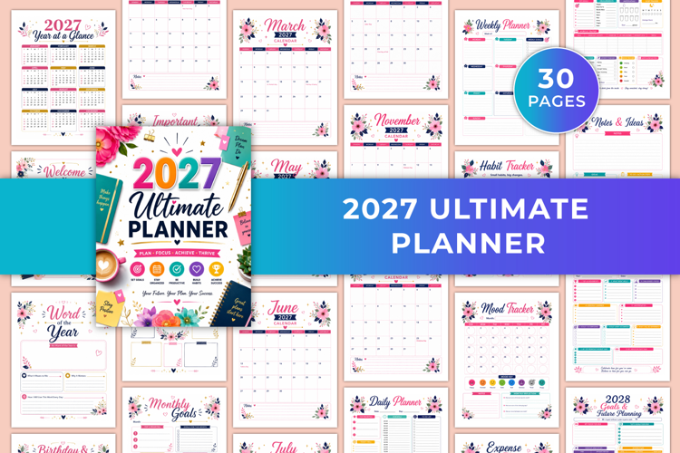 2027 Ultimate Planner | Goals, Productivity, Habits, Wellnes