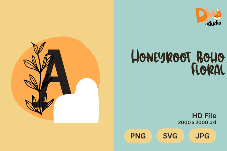 Honeyroot Boho Floral Monogram