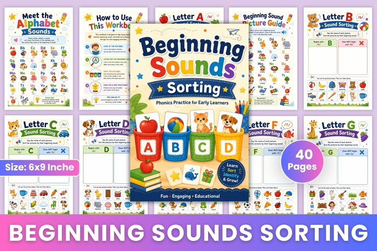 Beginning Sounds Sorting Workbook